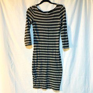 JAMES PERSE | Grey & Black Striped Cotton Dress